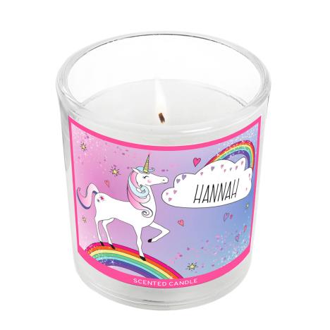 Personalised Unicorn Scented Jar Candle £9.99